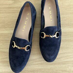 Italian Blue Leather Kammi Loafers